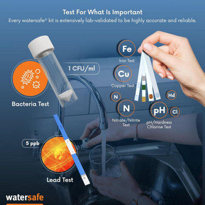Watersafe Water Test Kit for Drinking Water, Well & Tap Water, Lead in ...