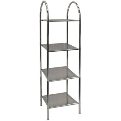 Watsons Athena 4 Tier Metal Bathroom Storage Display Shelves Silver ...