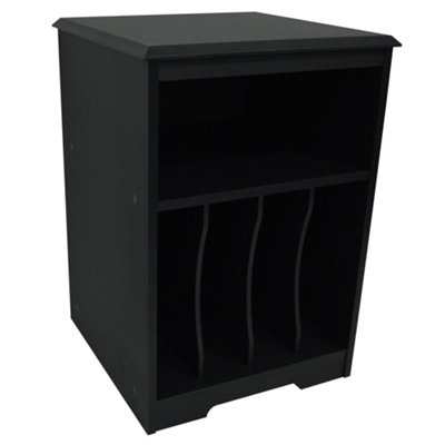 Watsons Audio  Turntable  Lp Record  Vinyl Storage Side End  Bedside Table  Black