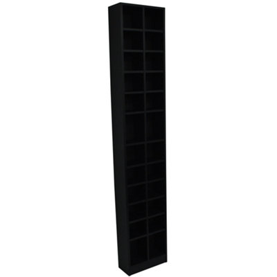 Watsons Block  Tall Sleek 360 Cd  160 Dvds Media Storage Tower Shelves  Black