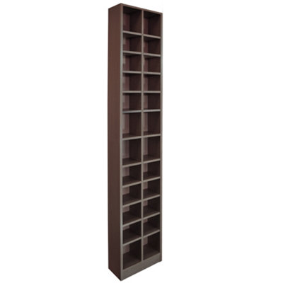 Watsons Block  Tall Sleek 360 Cd  160 Dvds Media Storage Tower Shelves  Dark Oak