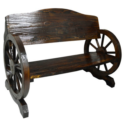 Watsons - Cartwheel Bench Outdoors - Burntwood