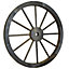 Watsons Cartwheel Decorative Solid Wood Garden Wheel Ornament With Metal Rim