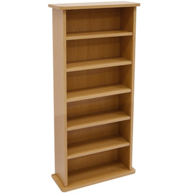 Watsons Chak   222 Cd Or 104 Dvds Bluray Media Storage 6 Shelf Unit  Beech