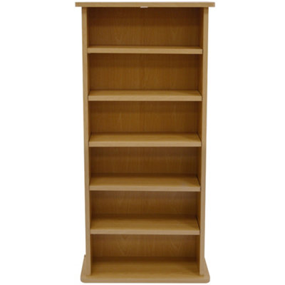 Watsons Chak   222 Cd Or 104 Dvds Bluray Media Storage 6 Shelf Unit  Beech