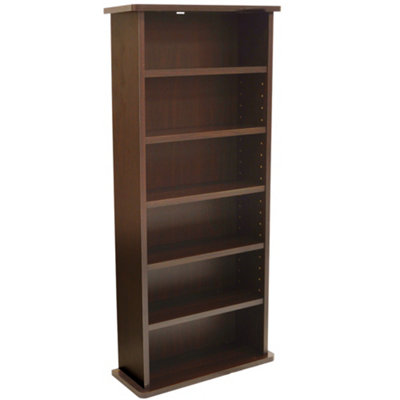 Watsons Chak  222 Cd Or 104 Dvds Bluray Media Storage 6 Shelf Unit  Dark Oak