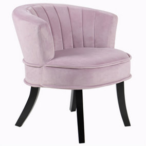 Watsons Clam  Designer Curved Shell Back Accent Occasional Chair  Amethyst