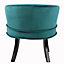 Watsons Clam  Designer Curved Shell Back Accent Occasional Chair  Green  Blue