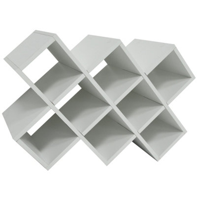 Watsons Cross 10 Bottle Free Standing Wine Storage Rack White | DIY at B&Q