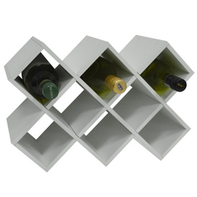 Watsons Cross 10 Bottle Free Standing Wine Storage Rack White