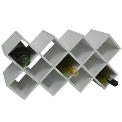 Watsons Cross 14 Bottle Free Standing Wine Storage Rack White