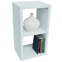 Watsons Cube  2 Cubby Square Display Shelves  Vinyl Lp Record Storage  White