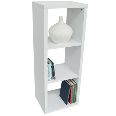 Watsons Cube  3 Cubby Square Display Shelves  Vinyl Lp Record Storage  White