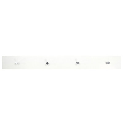 Watsons Ellis  Wall Mounted 2ft  40cm Floating 4 Coat Hook Shelf  Bathroom Storage  White