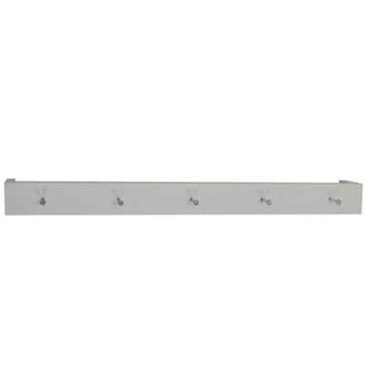Watsons Ellis  Wall Mounted 80cm Floating 5 Coat Hook Shelf  Bathroom Storage  White