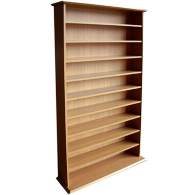 Watsons Harrogate  760 Cd  318 Dvds  Bluray Media Storage Shelves  Oak