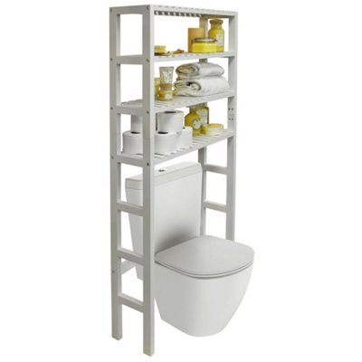 Watsons Hartland Over Toilet Bathroom Storage Unit With 4 Shelves White