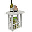 Watsons Haughton  Swivel Top Side  End Table With Storage Rack  White