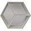 Watsons Hexagon  Wall Mounted Cube Storage Shelf With Mirror  White