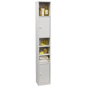 Watsons Jamerson  Large Tall Tower Storage Cupboard With Shelves  White