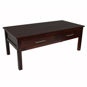 Watsons Kyoto  Solid Wood Storage Coffee Table With Two Drawers  Wenge