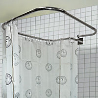 Watsons Loop Square  Stainless Steel Rectangular Shower Rail And Curtain Rings