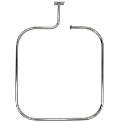 Watsons Loop Square  Stainless Steel Rectangular Shower Rail And Curtain Rings