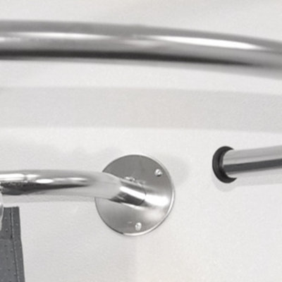 Watsons Loop  Stainless Steel Circular Shower Curtain Rail And Curtain Rings - 3