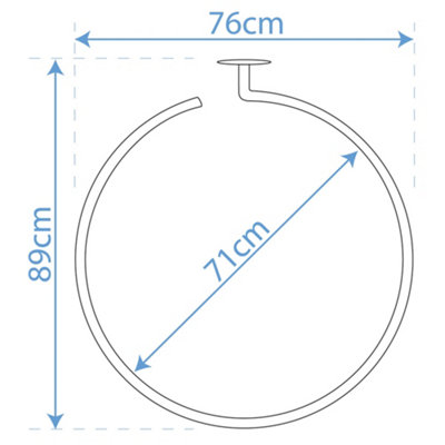 Watsons Loop  Stainless Steel Circular Shower Curtain Rail And Curtain Rings - 4