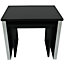 Watsons  Modern Nest Of Two Tables  Black  Chrome