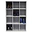 Watsons Pigeon Hole  12 Pair Shoe Storage  Display  Media Shelves  White