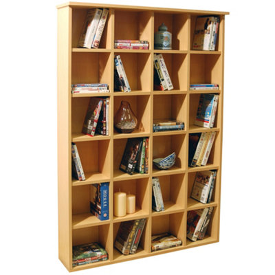 Watsons Pigeon Hole  480 Cd  312 Dvds Bluray Media Cubby Storage Shelves  Beech