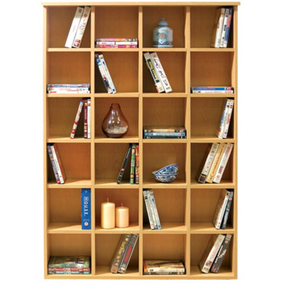 Watsons Pigeon Hole  480 Cd  312 Dvds Bluray Media Cubby Storage Shelves  Beech