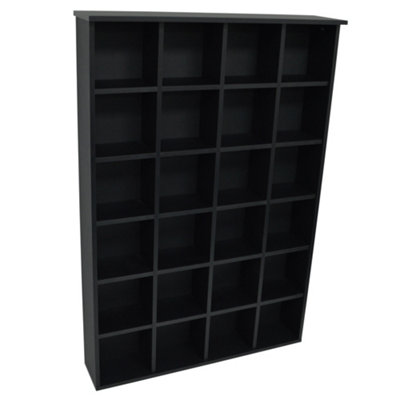 Watsons Pigeon Hole  480 Cd  312 Dvds Bluray Media Cubby Storage Shelves  Black