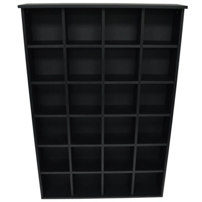 Watsons Pigeon Hole  480 Cd  312 Dvds Bluray Media Cubby Storage Shelves  Black