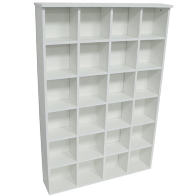 Watsons Pigeon Hole  480 Cd  312 Dvds Bluray Media Cubby Storage Shelves  White