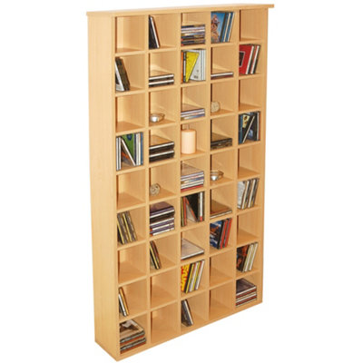 Watsons Pigeon Hole  585 Cd Media Cubby Storage Shelves  Beech