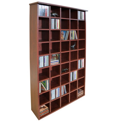 Watsons Pigeon Hole  585 Cd Media Cubby Storage Shelves  Mahogany