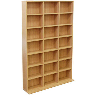 Watsons Pigeon Hole  588 Cd  378 Dvds Bluray Media Storage Shelf Unit  Beech