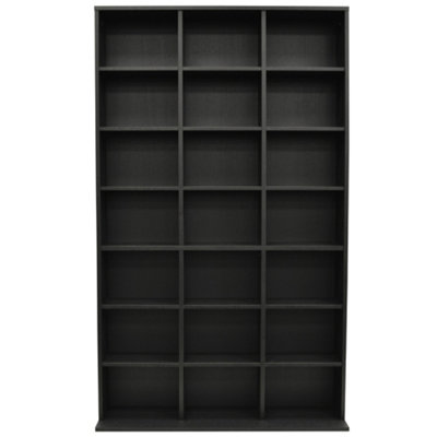 Watsons Pigeon Hole  588 Cd  378 Dvds Bluray Media Storage Shelf Unit  Black