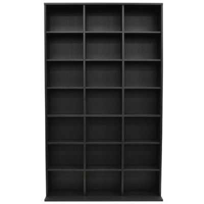 Watsons Pigeon Hole  588 Cd  378 Dvds Bluray Media Storage Shelf Unit  Black