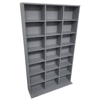 Watsons Pigeon Hole  588 Cd  378 Dvds Bluray Media Storage Unit  Grey