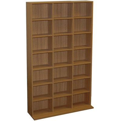 Watsons Pigeon Hole  588 Cd  378 Dvds Bluray Media Storage Unit  Oak