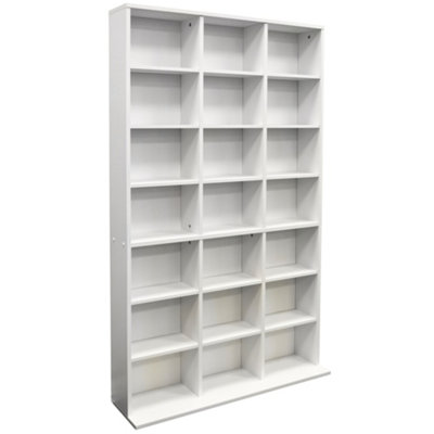 Watsons Pigeon Hole 588 Cd 378 Dvds Bluray Media Storage Unit White