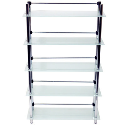 Watsons Splash 5 Tier Glass Bathroom Storage Shelves Frosted DIY at B&Q