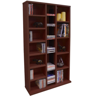 Watsons St Laurence  355 Cd  130 Dvds Bluray Media Storage Shelves  Mahogany