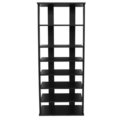 Watsons Stacked  7 Tier Free Standing Storage Shelf  Black