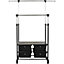 Watsons Store  Fully Adjustable Double Wardrobe  Hanging Clothes Rail With Drawers  Black  Silver