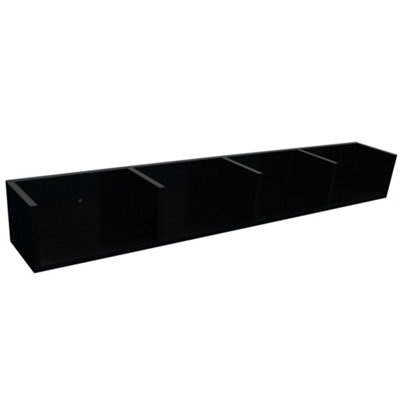 Watsons Virgil  Gloss 105 Cd  75 Dvds  Bluray  Media Wall Storage Shelf  Black