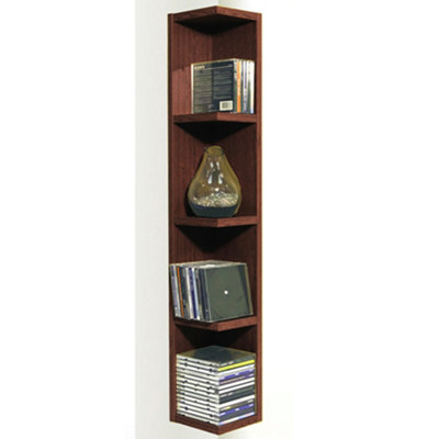 Watsons Virgo  84 Cd  56 Dvds  Bluray  Video Media Wall Storage Shelf  Dark Oak